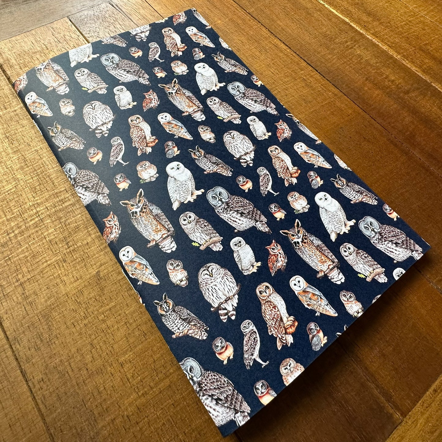 North American Owls Handmade Notebook 5" x 8" Journal (Dotted)
