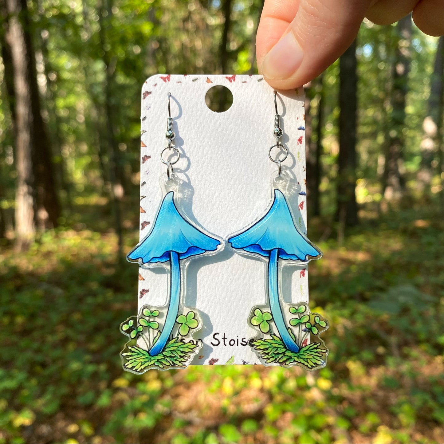 Acrylic Were-were Kōkako Mushroom Earrings