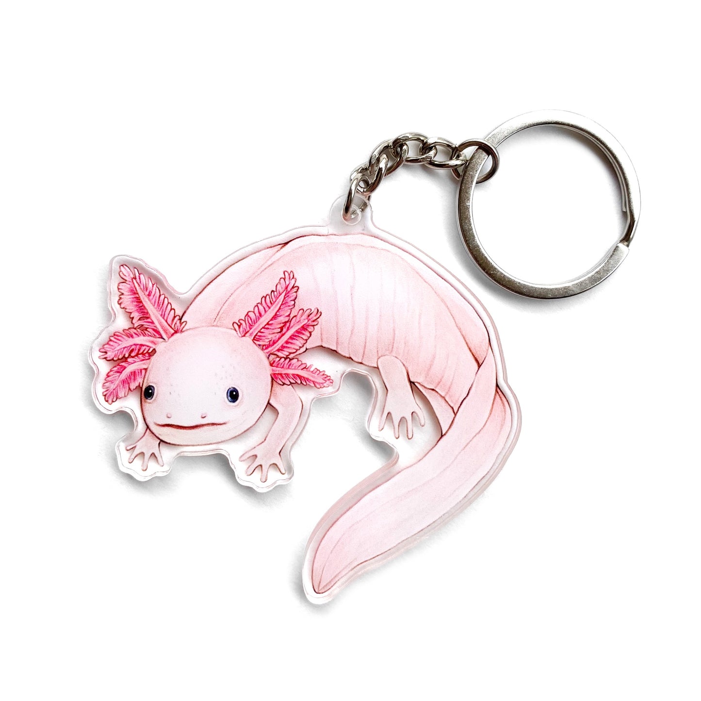 A keychain of an axolotl