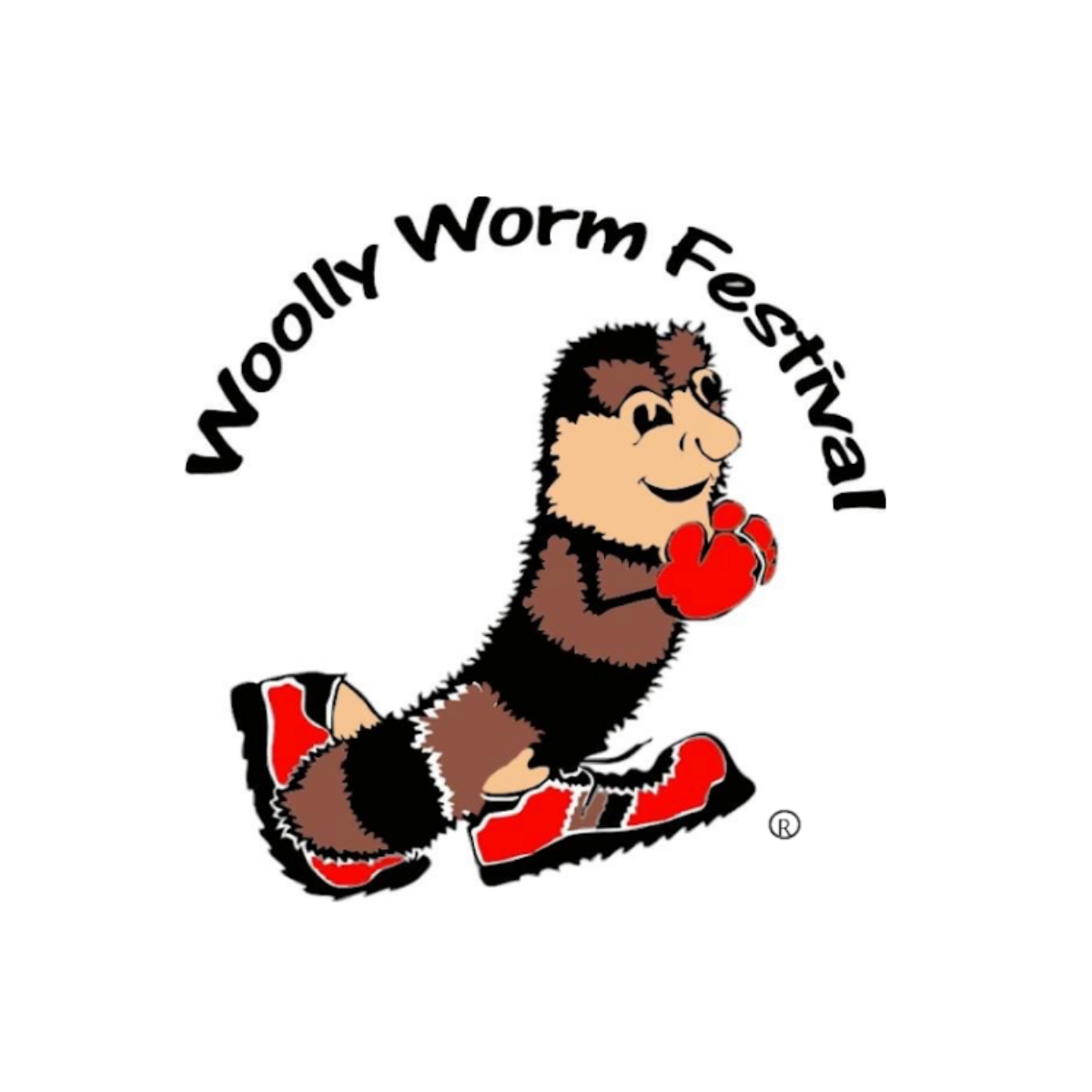 A logo of the woolly worm festival in Banner Elk, North Carolina