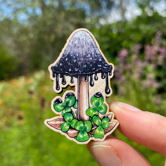 Inky Cap Mushroom Pin