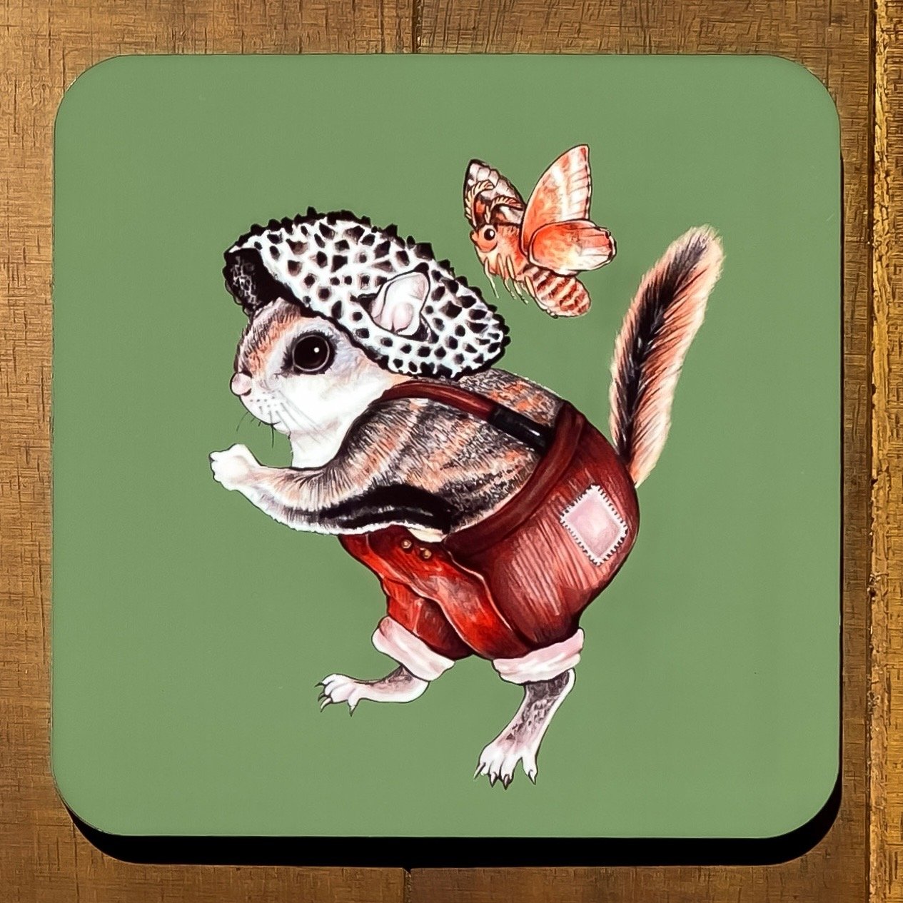 Mushroom-Capped Forest Friends Coasters (Individual)