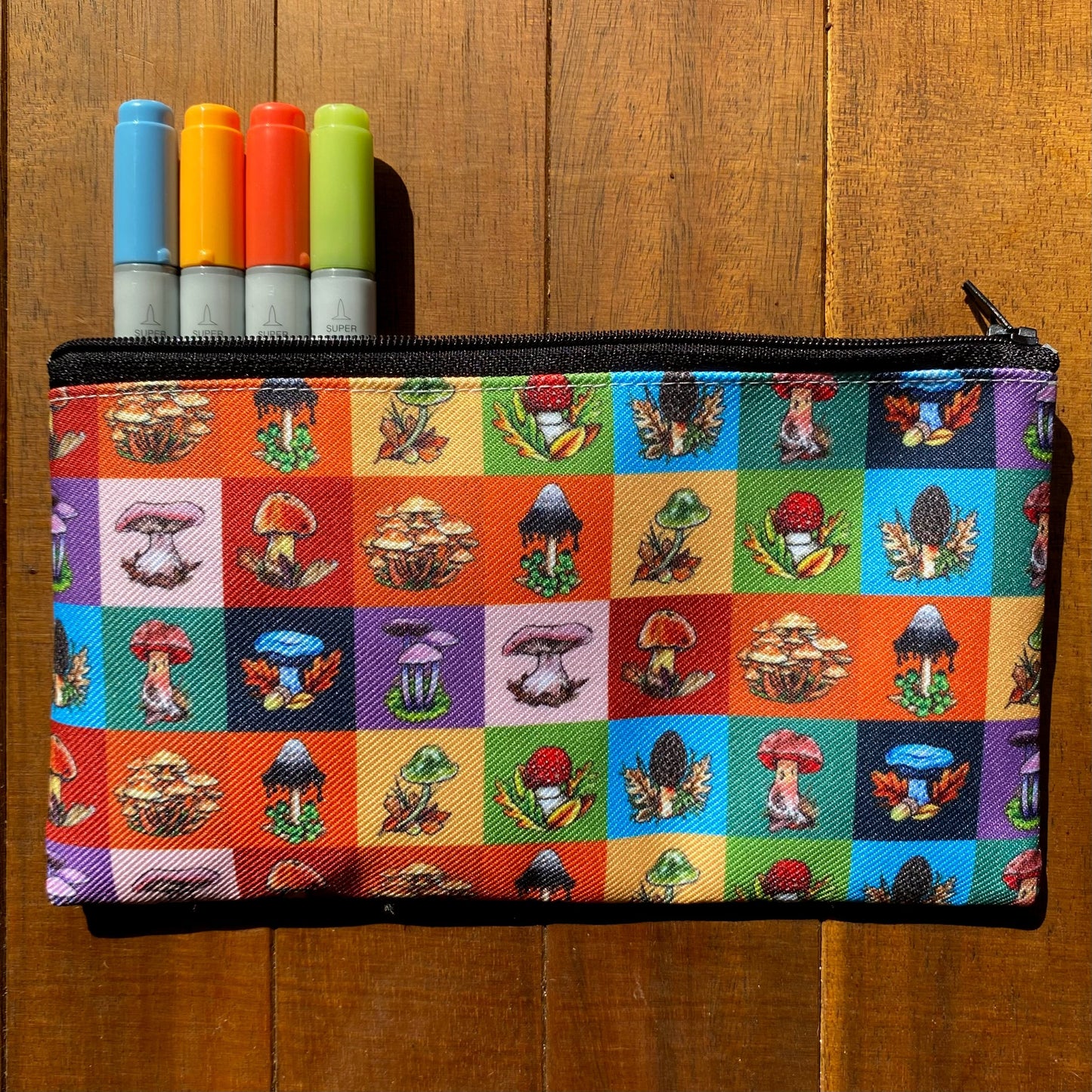 Mushrooms Zippered Pouch