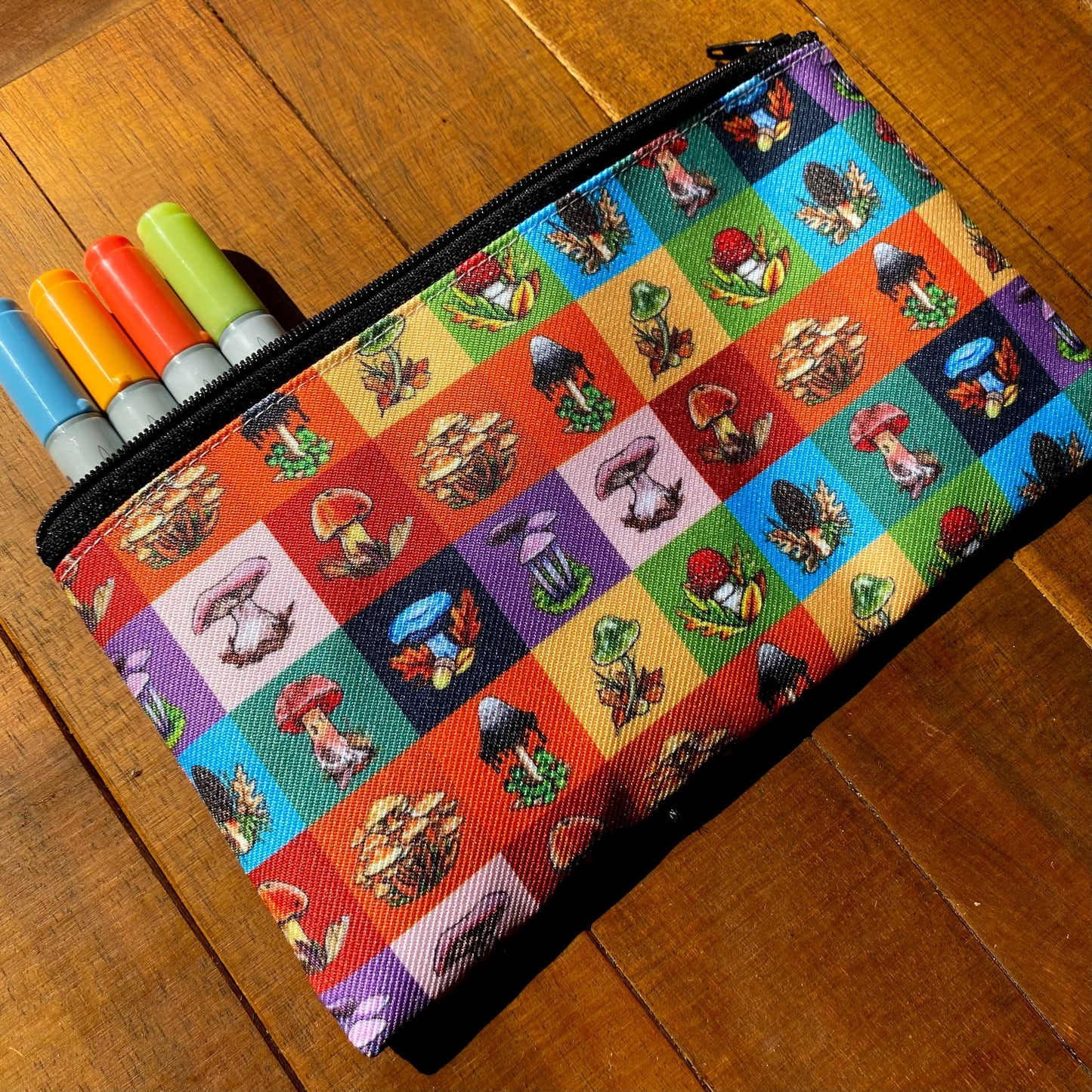 Mushrooms Zippered Pouch