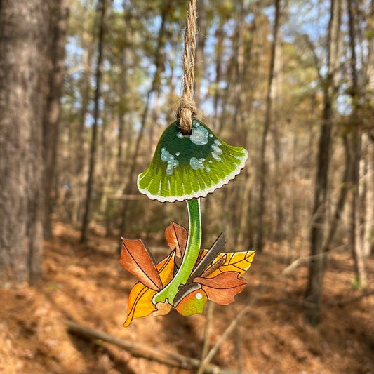 Parrot Waxcap Hand-painted Ornament