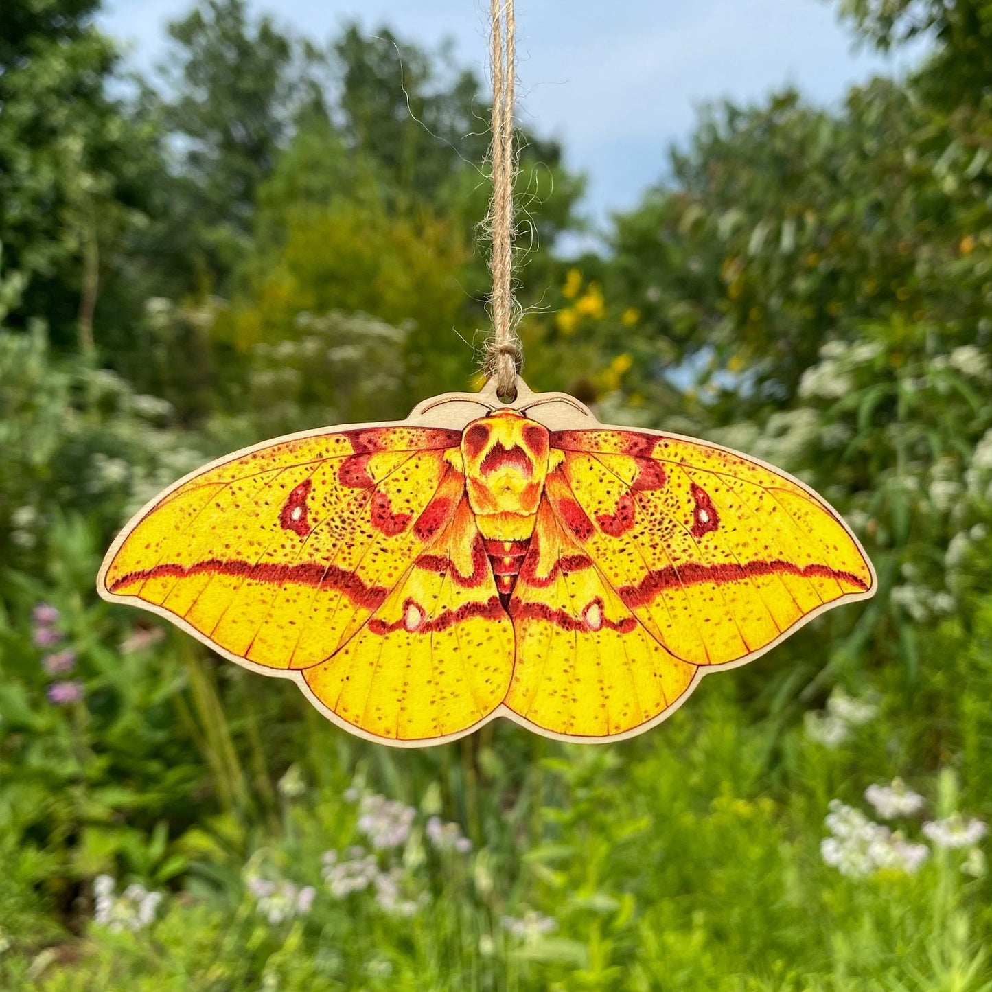 Imperial Moth Wood Print Ornament