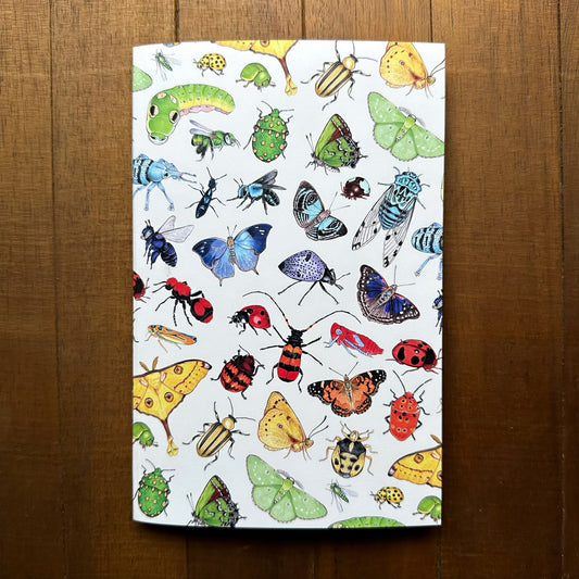 Rainbow Insects Handmade 5" x 8" Journal (Dotted)