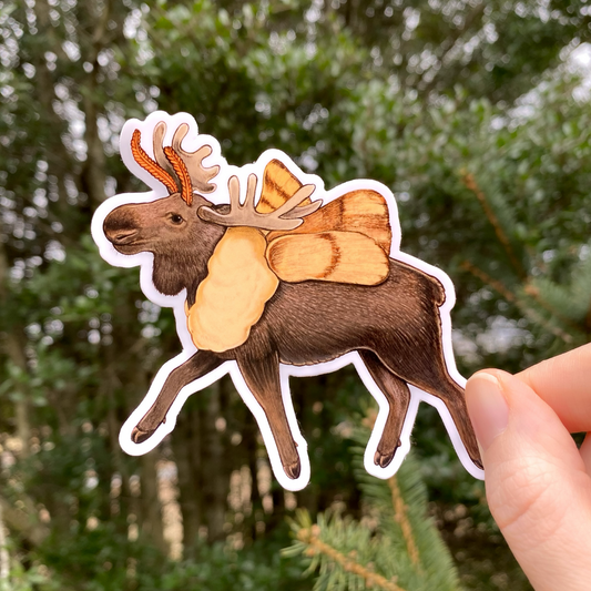 Tent Moth Moose Weatherproof Vinyl Sticker