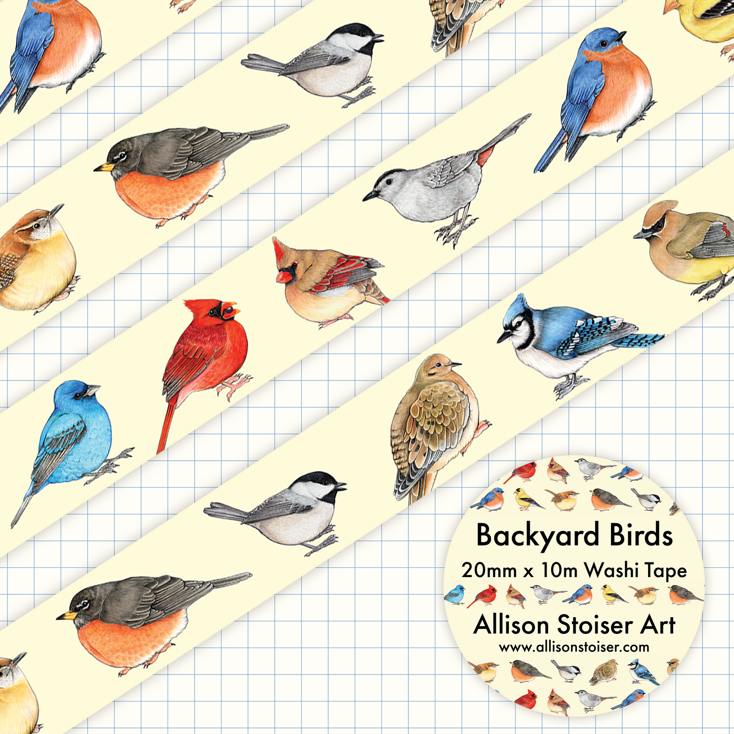 Backyard Birds Washi Tape