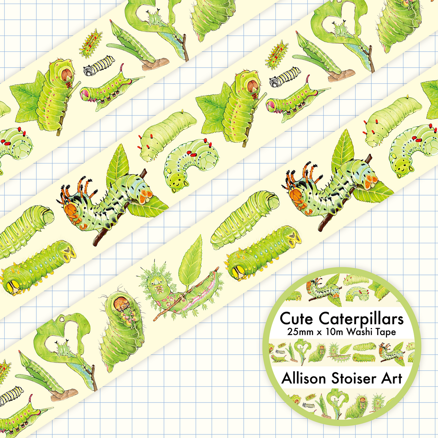 Cute Caterpillars Washi Tape