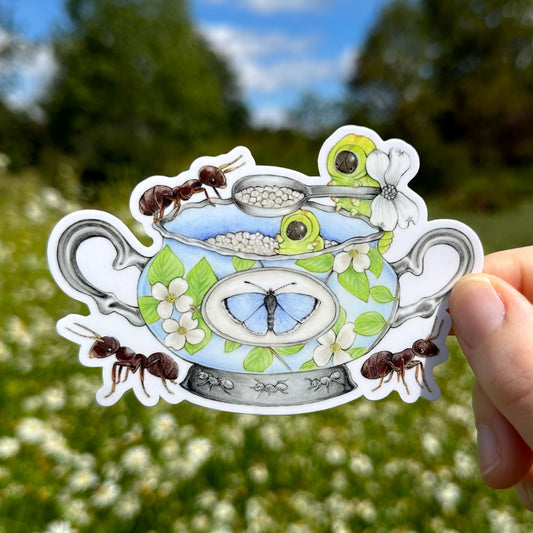 Spring Azure Sugar Bowl Large Weatherproof Vinyl Sticker