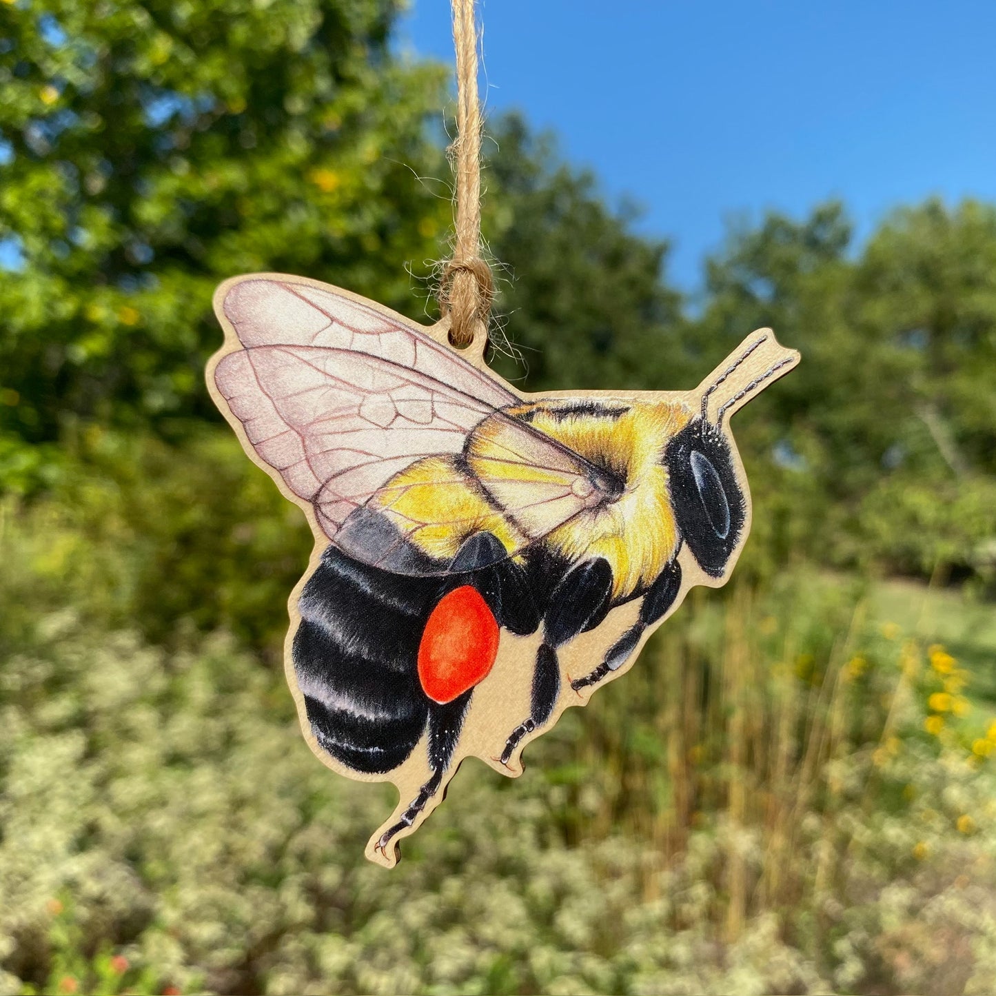 Common Eastern Bumble Bee Wood Print Ornament