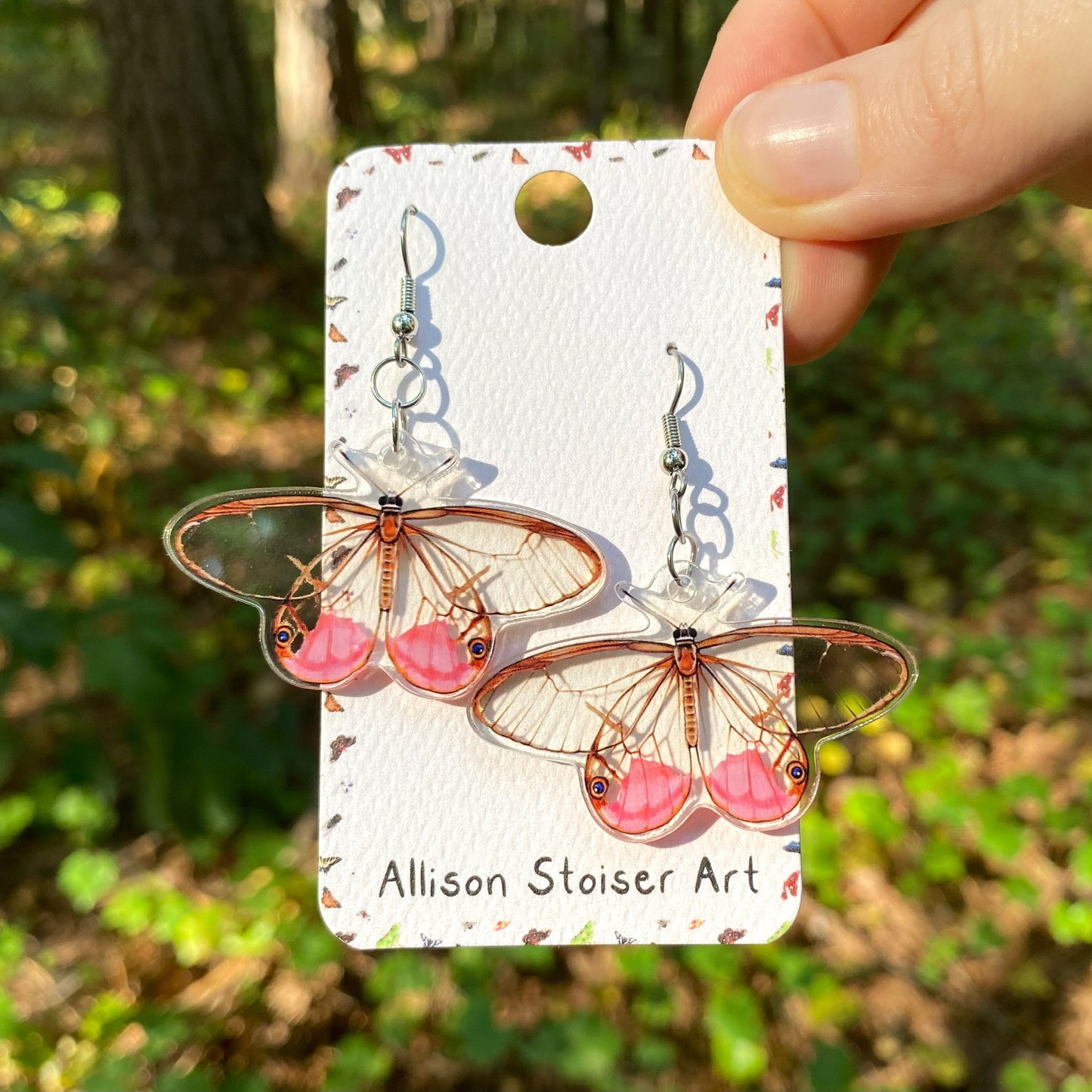 Acrylic Blushing Phantom Earrings