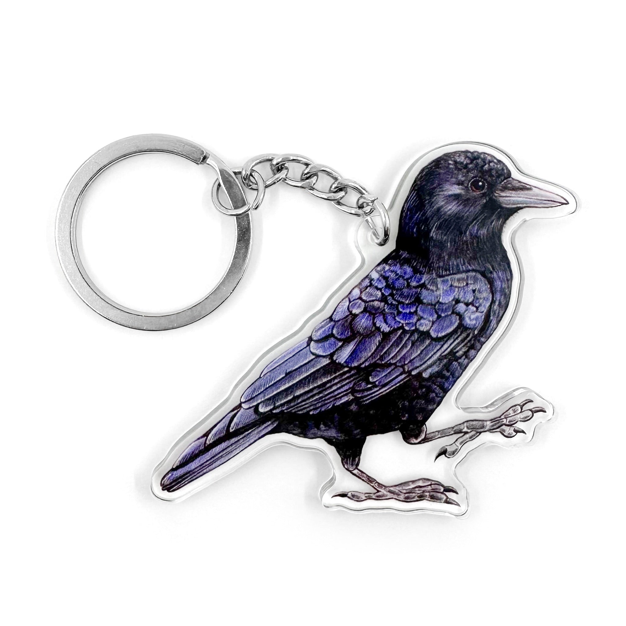 American Crow Keychain – Allison Stoiser Art