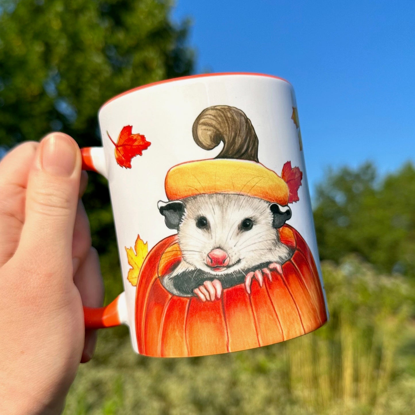 Pumpkin Opossum Halloween/Fall Mug
