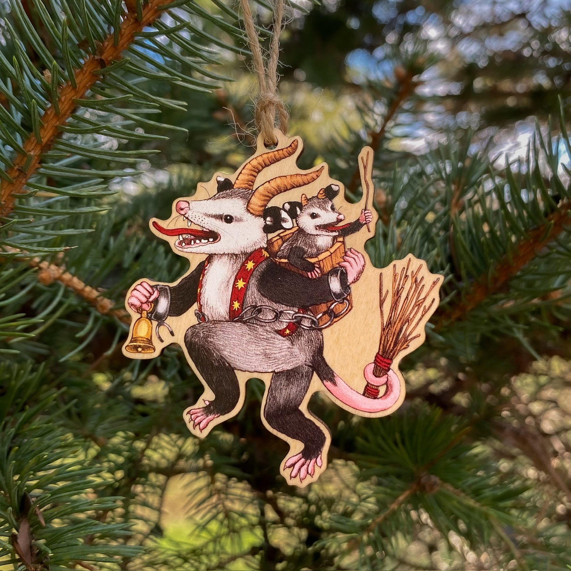 Krampus Opossum Ornament