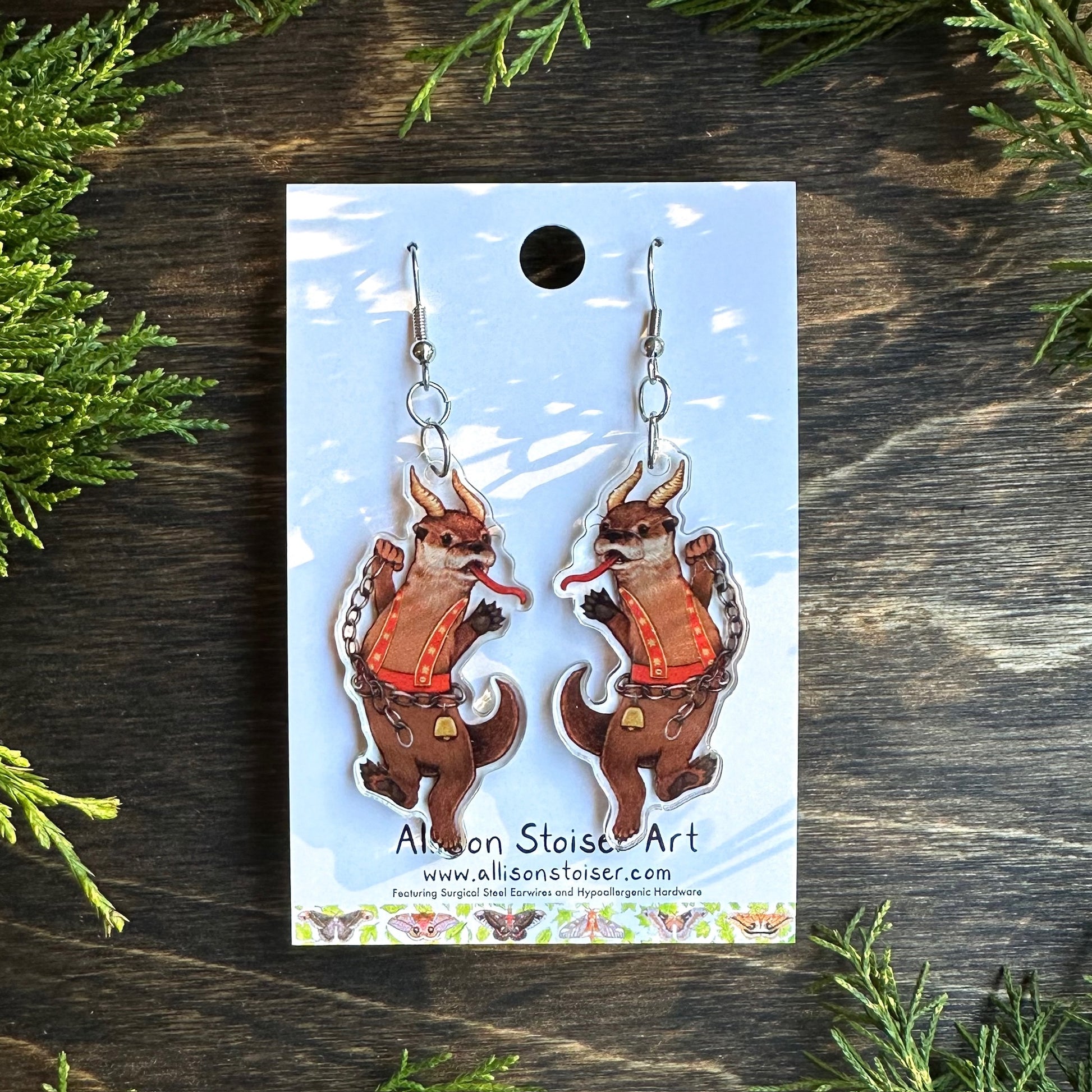 Krampus Otter Earrings