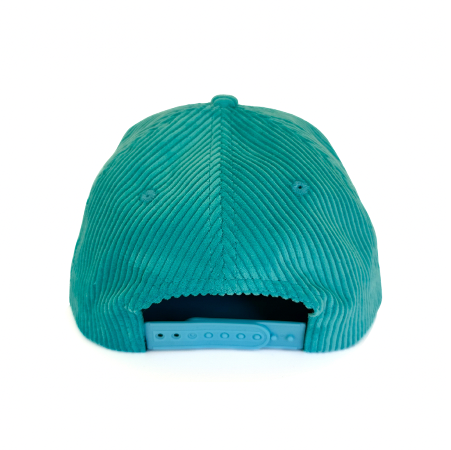 Teal cap on a white background