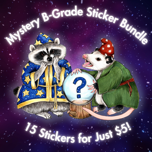 Mystery B-Grade Sticker Bundle! (15 Stickers for $5)