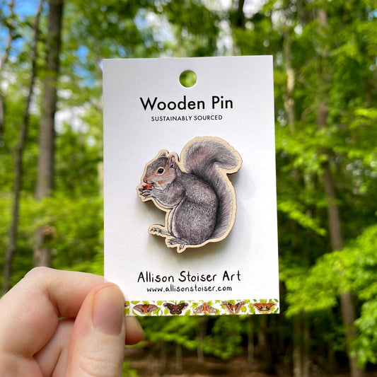 Wooden pin of an eastern gray squirrel
