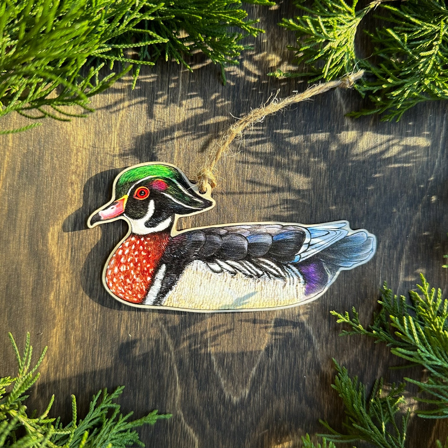 wood duck ornament