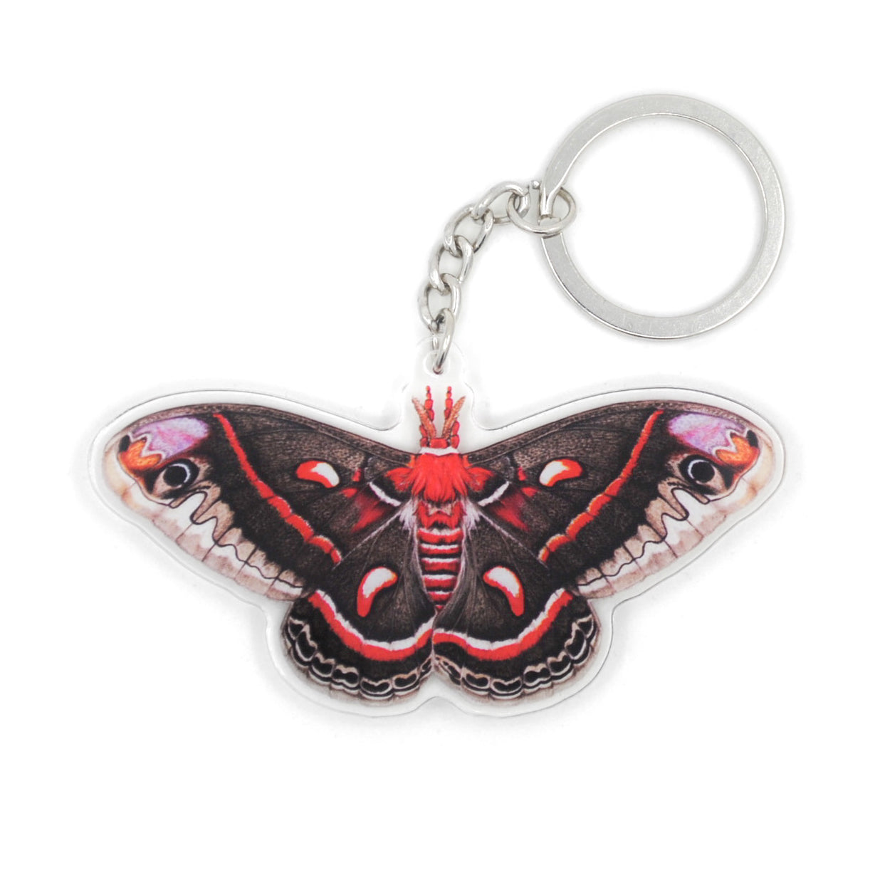 Cecropia Moth Keychain