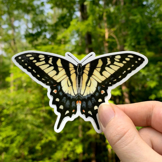 Vinyl sticker of a tiger swallowtail butterfly