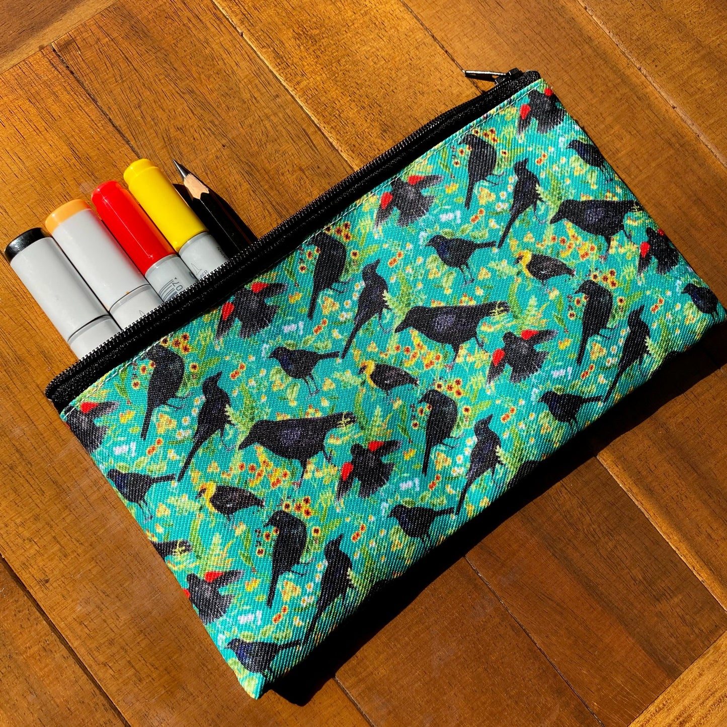 Crows and Blackbirds Zippered Pouch