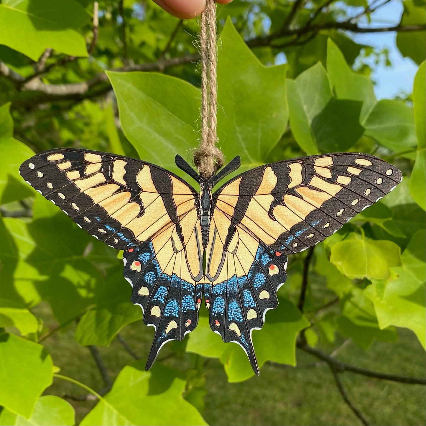 Eastern Tiger Swallowtail Hand-painted Ornament
