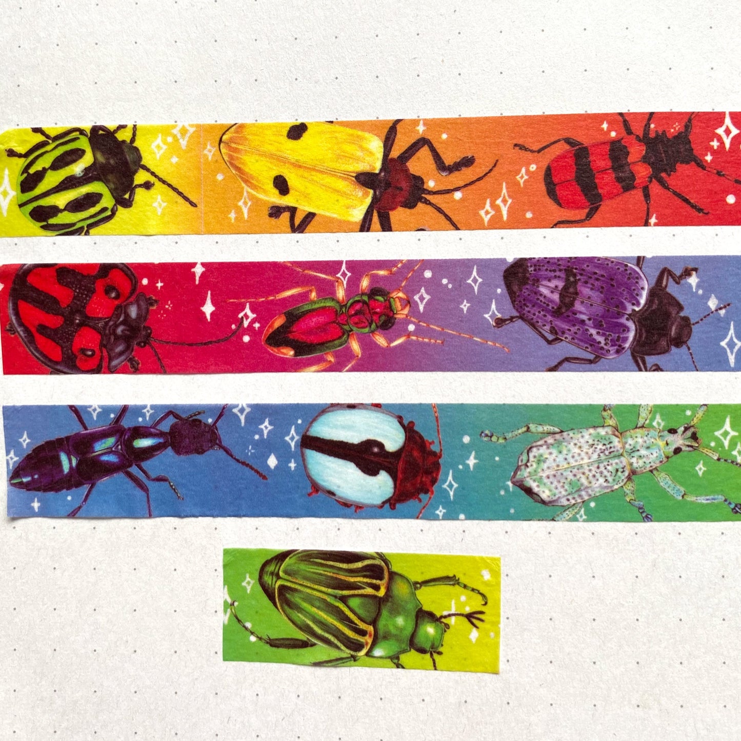 Rainbow Beetles Washi Tape