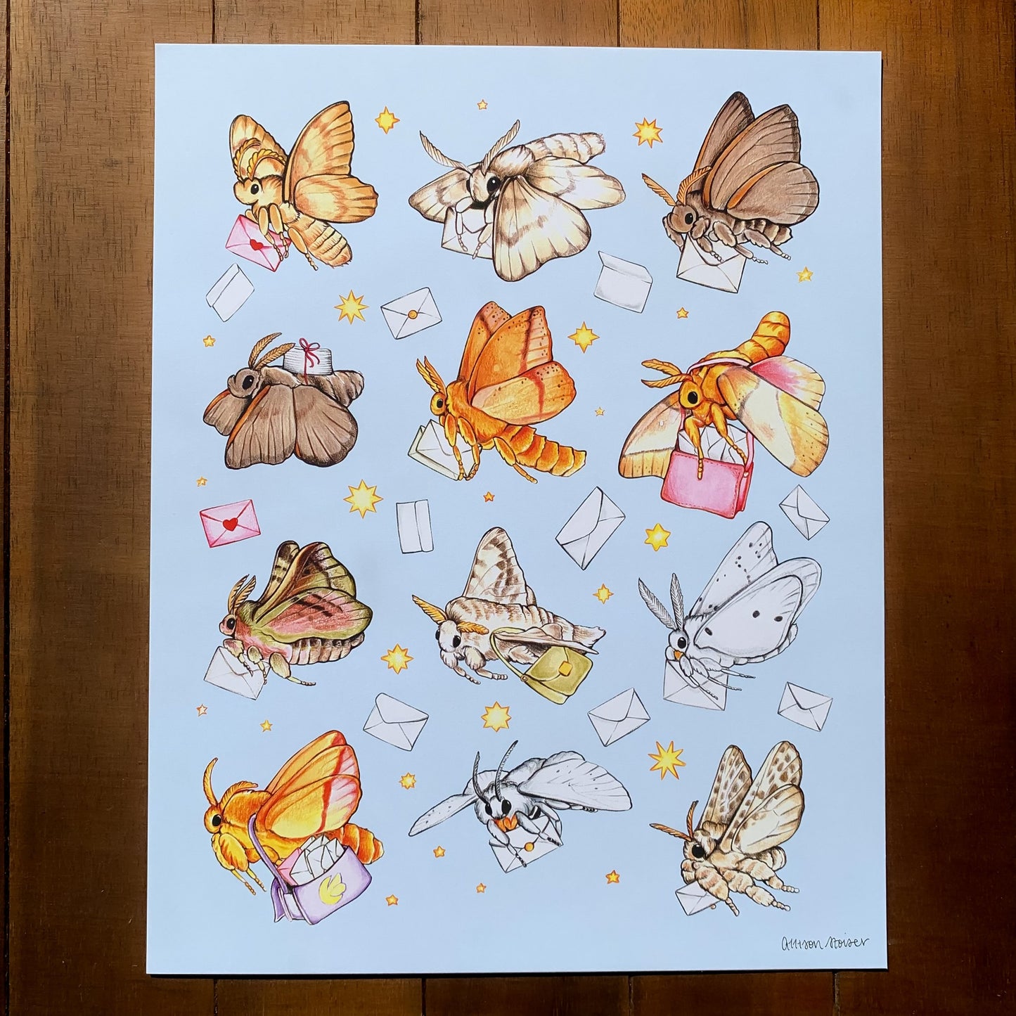 Mail Moths Print (8"x10")