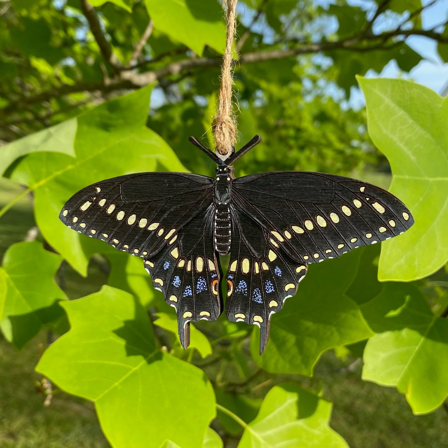 Black Swallowtail Hand-painted Ornament