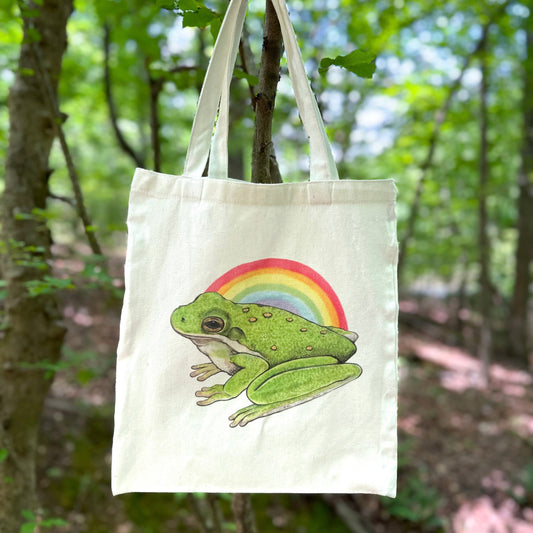 Rainbow Tree Frog Tote Bag