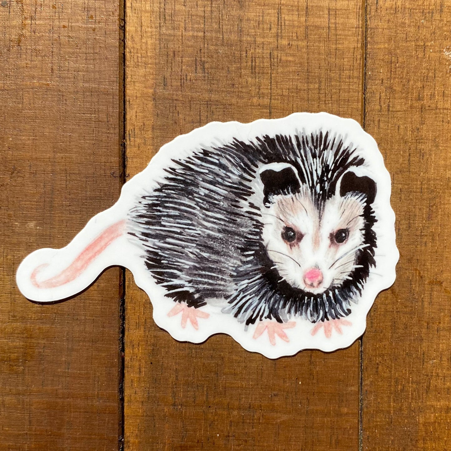 Stu the Opossum Weatherproof Vinyl Sticker