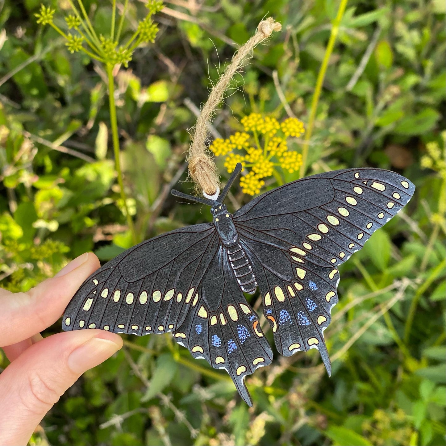 Black Swallowtail Hand-painted Ornament