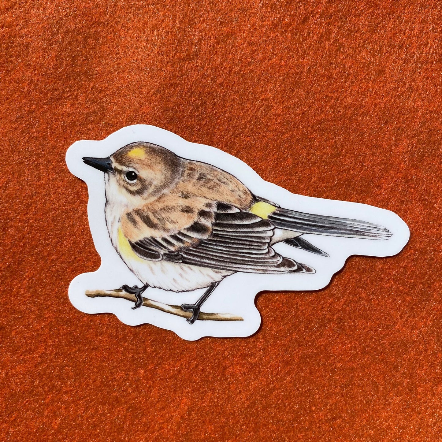 Yellow-rumped Warbler Weatherproof Vinyl Sticker