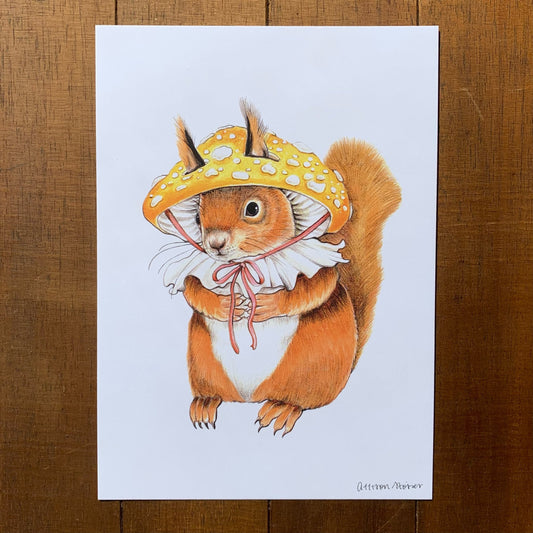 Red Squirrel Print (5" x 7")