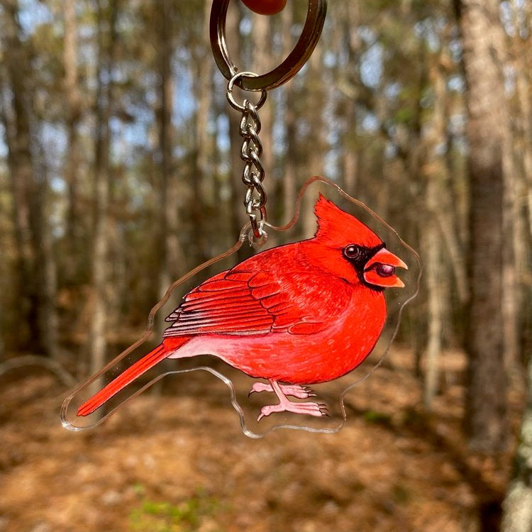 Northern Cardinal Keychain