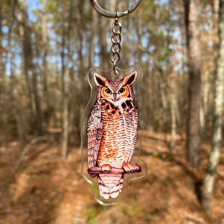 Great Horned Owl Keychain