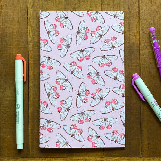 Blushing Phantom Handmade 5" x 8" Journal (Dotted)